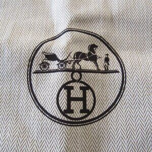 HERMES EXTRA LARGE DRAWSTING DUSTER DUST BAG 23" X 23"